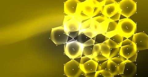 Neon hexagon background. Hi-tech design for wallpaper, banner, background Stock Illustration