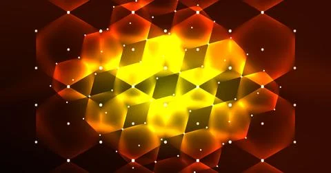Neon hexagon background. Hi-tech design for wallpaper, banner, background Ilustración de archivo