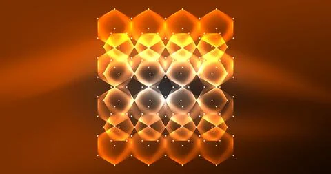 Neon hexagon background. Hi-tech design for wallpaper, banner, background Stock Illustration