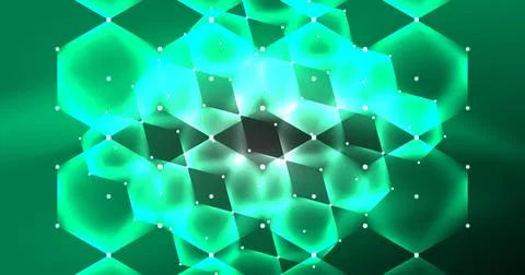 Neon hexagon background. Hi-tech design for wallpaper, banner, background Stock Illustration