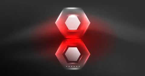 Neon hexagon background. Hi-tech design for wallpaper, banner, background Stock Illustration