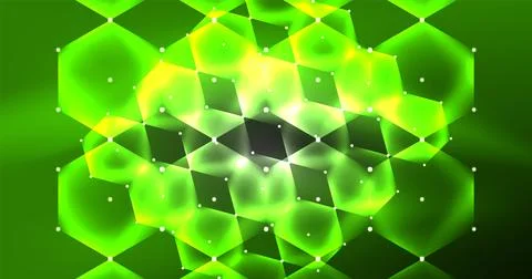 Neon hexagon background. Hi-tech design for wallpaper, banner, background Stock Illustration