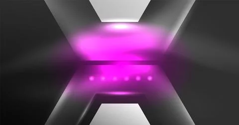 Neon hexagon background. Hi-tech design for wallpaper, banner, background Stock Illustration