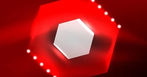 Neon hexagon background. Hi-tech design for wallpaper, banner, background Ilustración de archivo