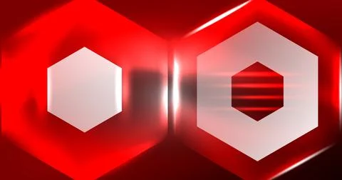 Neon hexagon background. Hi-tech design for wallpaper, banner, background イラスト素材