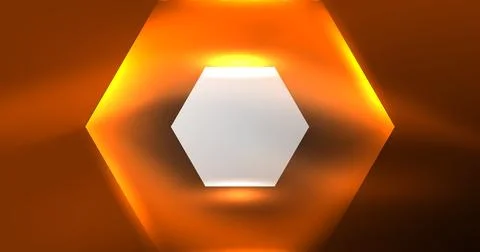 Neon hexagon background. Hi-tech design for wallpaper, banner, background Stock Illustration