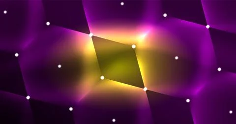 Neon hexagon background. Hi-tech design for wallpaper, banner, background Stock Illustration