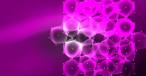 Neon hexagon background. Hi-tech design for wallpaper, banner, background Illustrazione stock