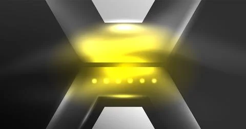 Neon hexagon background. Hi-tech design for wallpaper, banner, background Ilustración de archivo