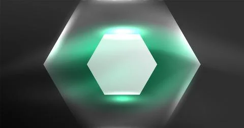 Neon hexagon background. Hi-tech design for wallpaper, banner, background 스톡 일러스트