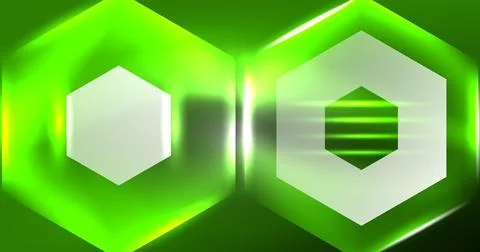 Neon hexagon background. Hi-tech design for wallpaper, banner, background Stock Illustration