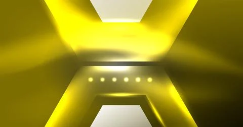 Neon hexagon background. Hi-tech design for wallpaper, banner, background Stock Illustration