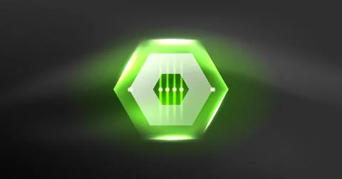 Neon hexagon background. Hi-tech design for wallpaper, banner, background Stock Illustration