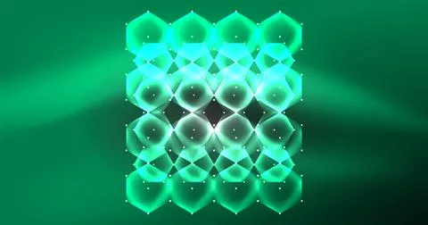 Neon hexagon background. Hi-tech design for wallpaper, banner, background Ilustración de archivo