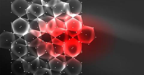 Neon hexagon background. Hi-tech design for wallpaper, banner, background Illustrazione stock