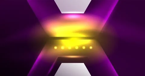 Neon hexagon background. Hi-tech design for wallpaper, banner, background Stock Illustration