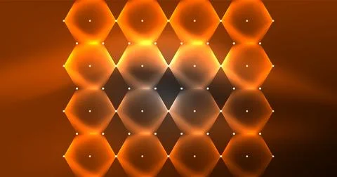 Neon hexagon background. Hi-tech design for wallpaper, banner, background Illustrazione stock