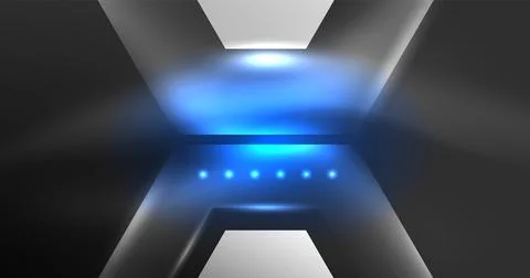 Neon hexagon background. Hi-tech design for wallpaper, banner, background Illustrazione stock
