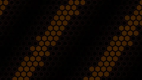 Neon hexagon grid loop background for technology and gaming 4K Vídeos de archivo 336482988