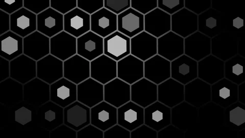 Neon hexagon honeycomb pattern background animation 動画素材 330559514