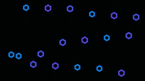 Neon Hexagonal Pattern Background Seamless Loop Stock Footage 342373001