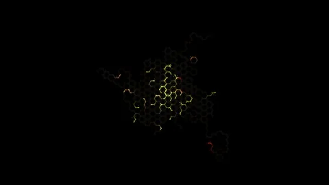 Neon Hexagons 動画素材 129510962