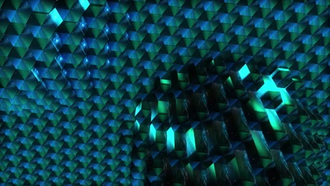 Neon Hexagons Stock Footage 159953400