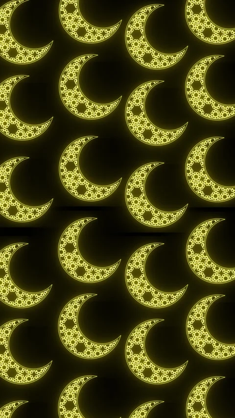 NEON HILAL PATTERN VERTICAL Stock Footage 267960201