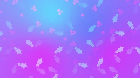 NEON HOLLY BERRIES PATTERN Stock Footage 255455879