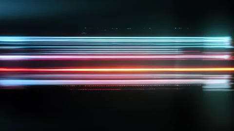 Neon Horizontal Light Streaks Abstract Background Video stock 328293590