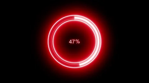 Neon HUD Loading Bar Animation for Sci-Fi User Interfaces Stock Footage 316712839