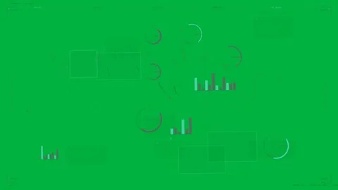 Neon HUD panel on transparent layer reacting to magenta scan, sliding widgets Stock Footage 334118773