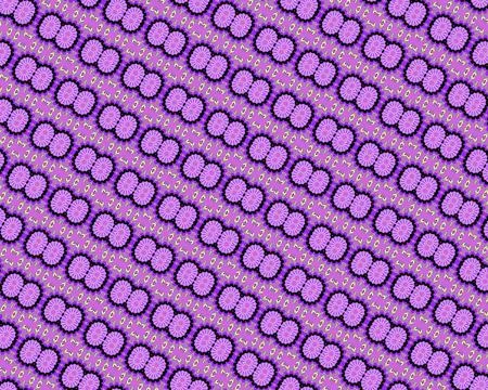 Neon hyper purple palette repeatable decorative tile pattern in gold dust, orchi Stock Illustration