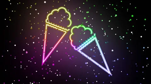 Neon Ice Cones 스톡 동영상 221959133