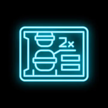 Neon icon of computer hardware representing ssd drive イラスト素材