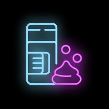 Neon icon of deodorant removing armpit smelly sweat Stock Illustration