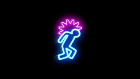 Neon Icon Stock Footage 309072314