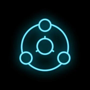 Neon icon of a network representing decentralization concept Stock Illustration