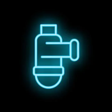 Neon icon of periscope showing future possibilities Stock Illustration