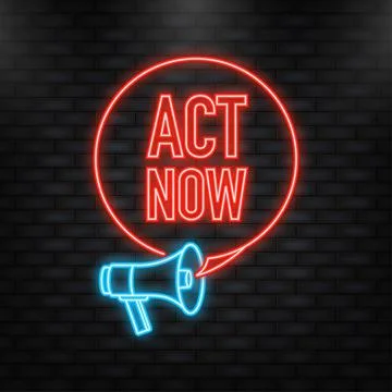 Neon Icon. Red button on white backdrop. Call business icon. Vector web button Stock Illustration
