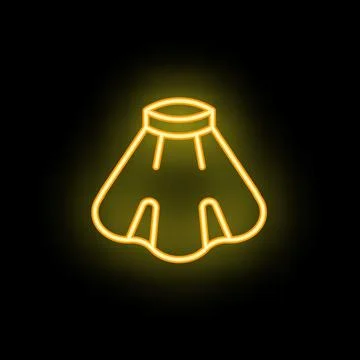 Neon icon of seashell glowing on dark background Illustrazione stock