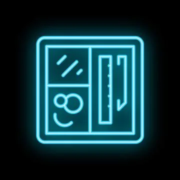 Neon icon of software representing chemistry engineering and drafting Stock Illustration