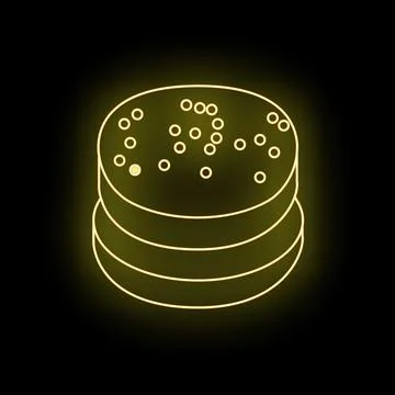 Neon icon of voice assistant device glowing on black background Stock Illustration