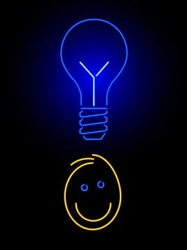 Neon idea Stock Illustration