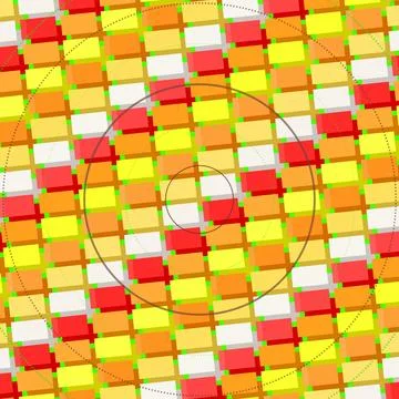 Neon industrial amber visual background with framed accents and ringed orbit tex Stock-Illustration