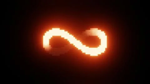 Neon Infinity: Red Abstract Loop 스톡 일러스트