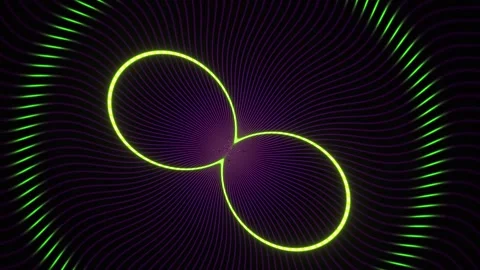Neon infinity symbol glowing green. 스톡 동영상 336248802