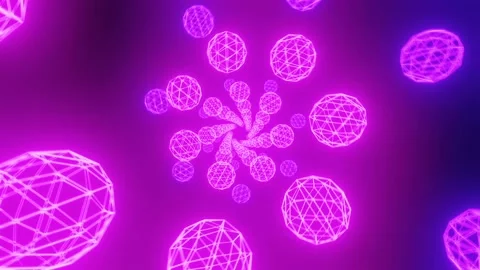 Neon infinity virtual design, technology concept. 3d Stock Footage 130980476