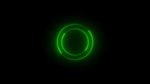 Neon inking color outline icon glowing black background animation Vidéo 289525699