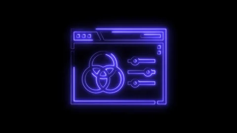 Neon interface controls digital design ui ux customization and creative sof.. Stock Footage 312333363